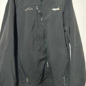 Eddie Bauer Jacket Mens Black Full Zip Soft-shell Size 2XL